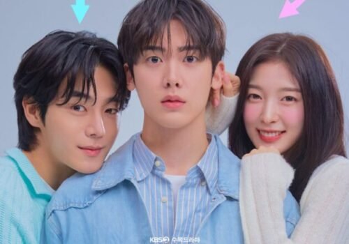 À l'affiche de My Girlfriend Is a Real Man nos trois protagonistes campent au milieu de l'image