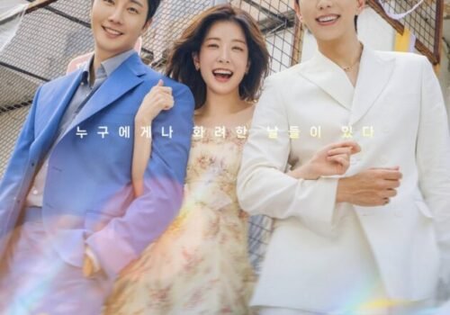 L'affiche du drama Our Golden Days (2025) présente Jung IL Woo et Jung In Sun en pleine reconstruction